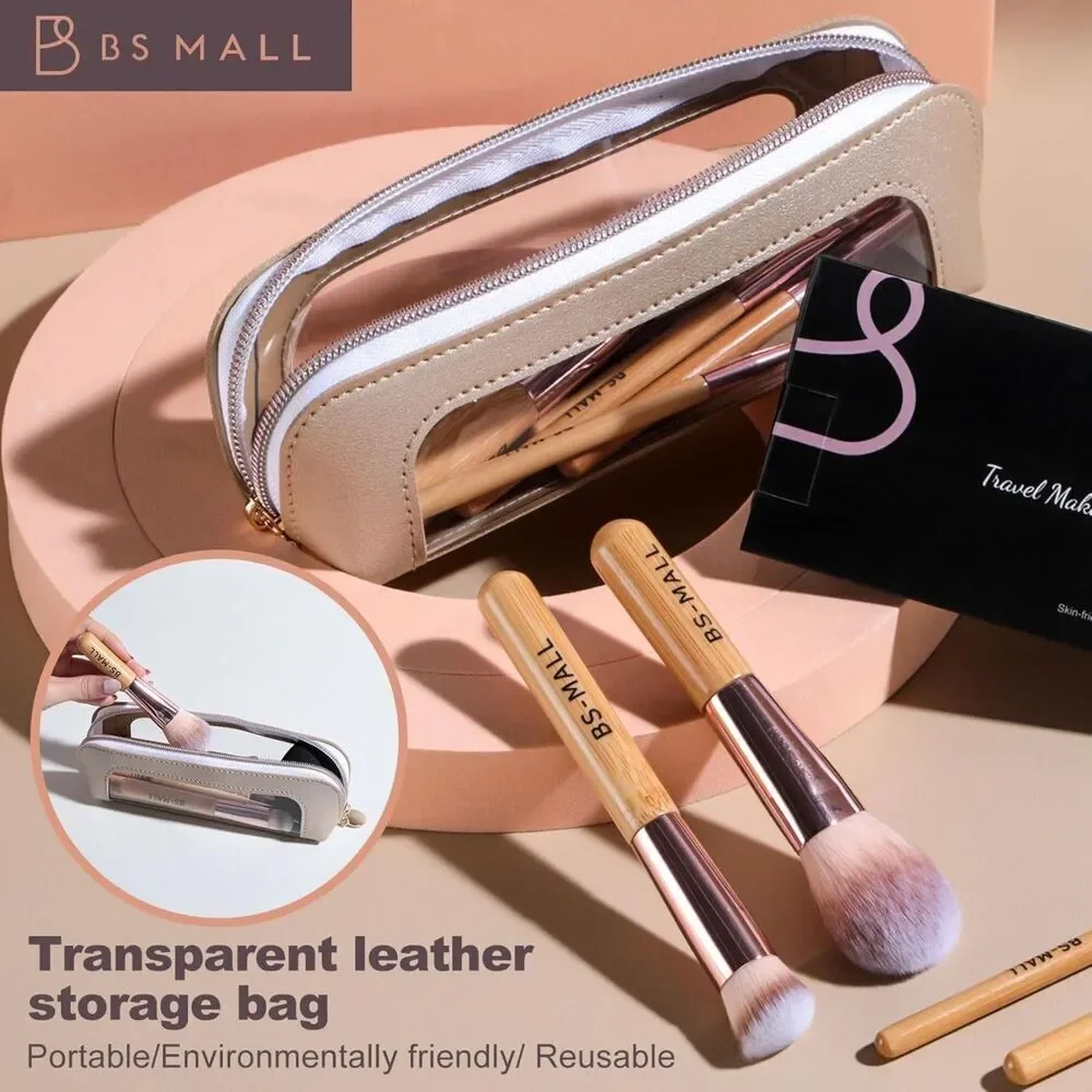 14 Pcs Makeup Brushes Set With 1 Pcs Makeup Sponge With Travel Makeup Case